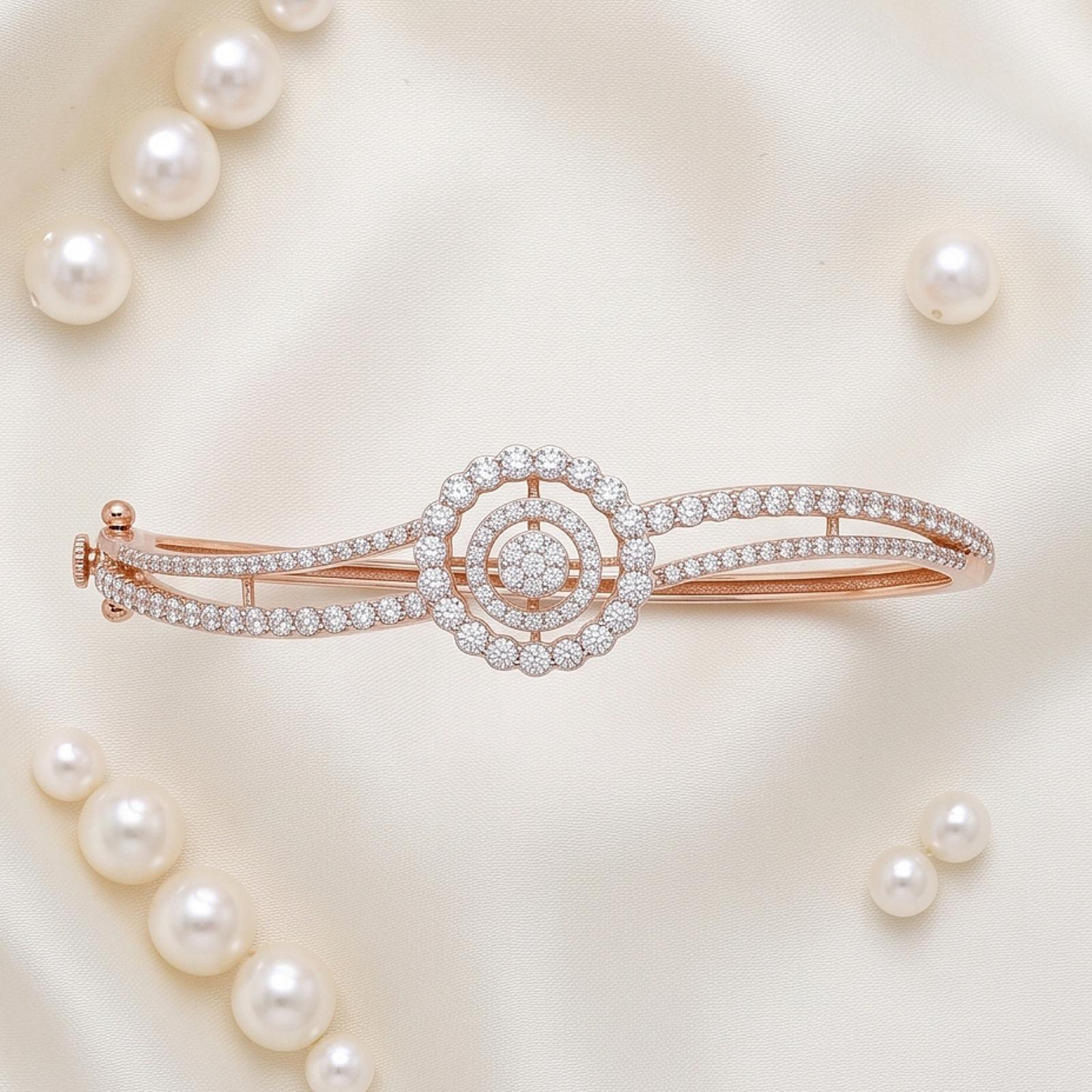 Elegant Gold Bangle with Brilliant Diamond Accents for Women by Bafleh Jewellery - Image 5