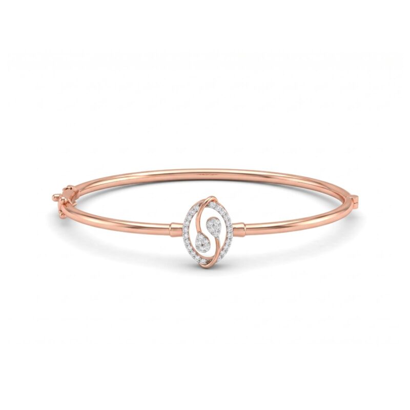 Refined Fine Gold Diamond Bangle Designed for Women Who Love Timeless Luxury Jewellery by Bafleh Jewellery