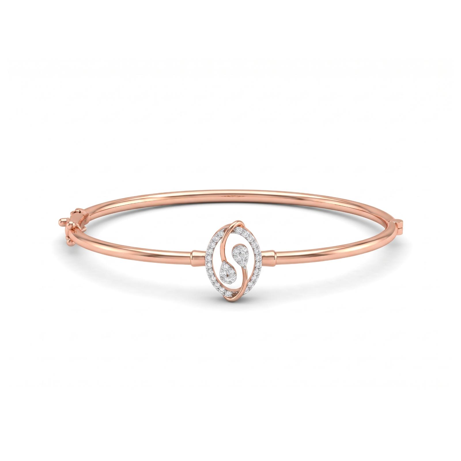 Refined Fine Gold Diamond Bangle Designed for Women Who Love Timeless Luxury Jewellery by Bafleh Jewellery