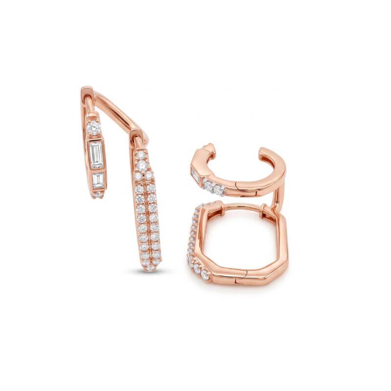 Premium Natural Diamond Gold Earrings