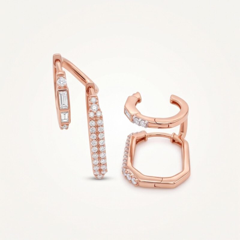 Alternative view of Premium Natural Diamond Gold Earrings
