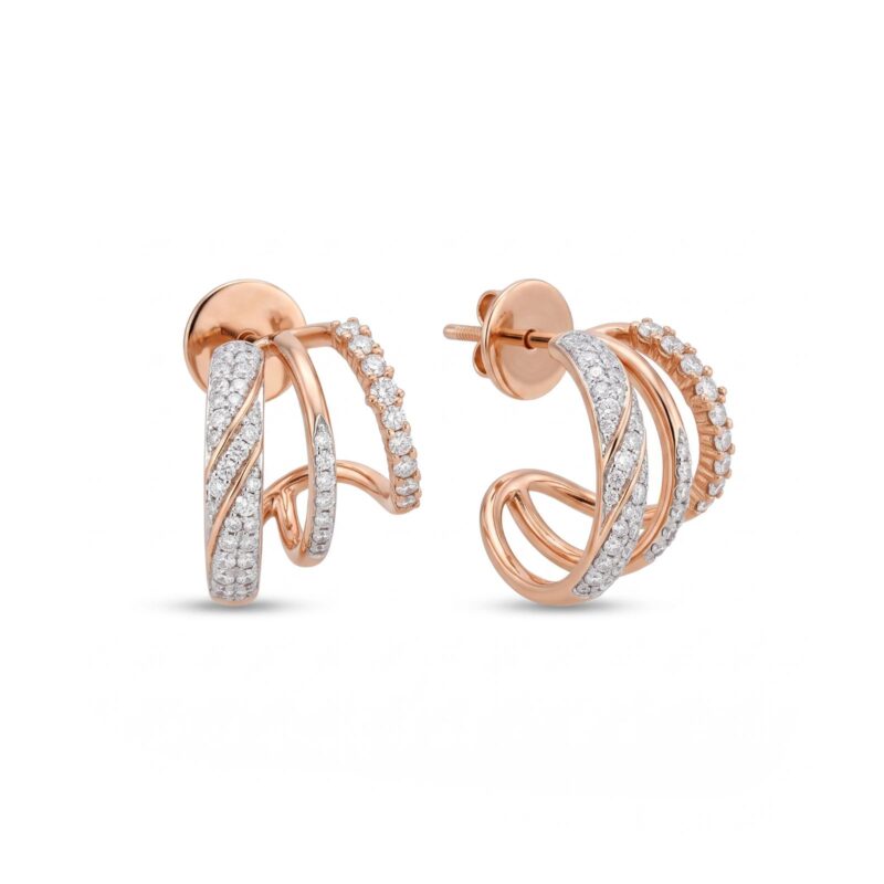 Natural Diamond Hanging Earrings