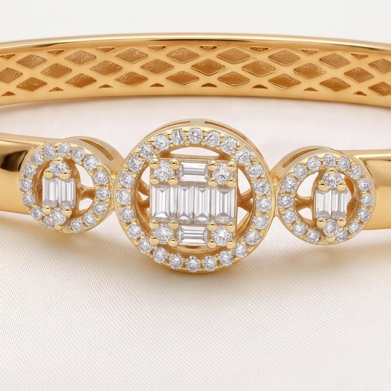 Alternative view of Luxury Gold Diamond Bangle Designed to Add Grace and Radiance to Every Occasion by Bafleh Jewellery