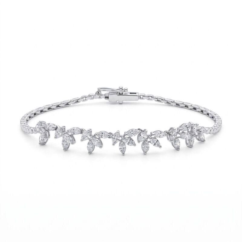 Exquisite 18K Gold and Diamond Bracelet Designed with Refined Craftsmanship and Radiant Diamond Elegance by Bafleh Jewellery