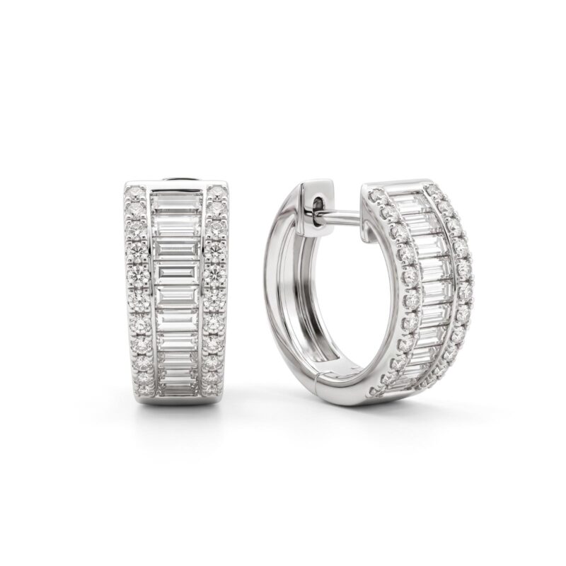 18K Gold Earrings with Brilliant Natural Diamonds