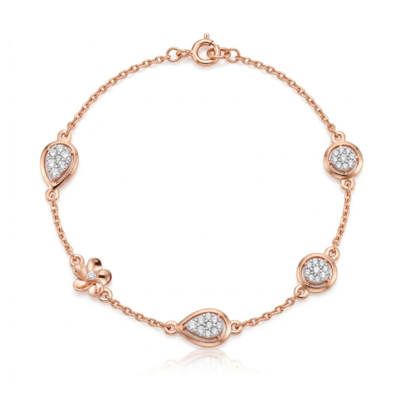 Elegant 18K Gold and Diamond Bracelet Designed to Enhance Every Occasion with Graceful Gold Tones and Captivating Diamond Radiance by Bafleh Jewellery