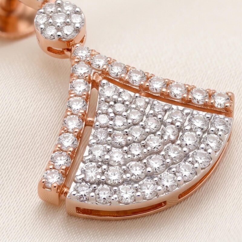 Alternative view of 18K Gold Diamond Earrings with Brilliant Sparkle