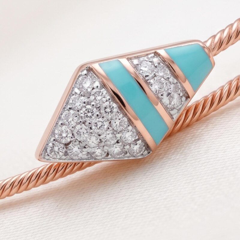 Alternative view of Sophisticated Diamond Bangle Crafted with Elegant Diamond Embellishments by Bafleh Jewellery
