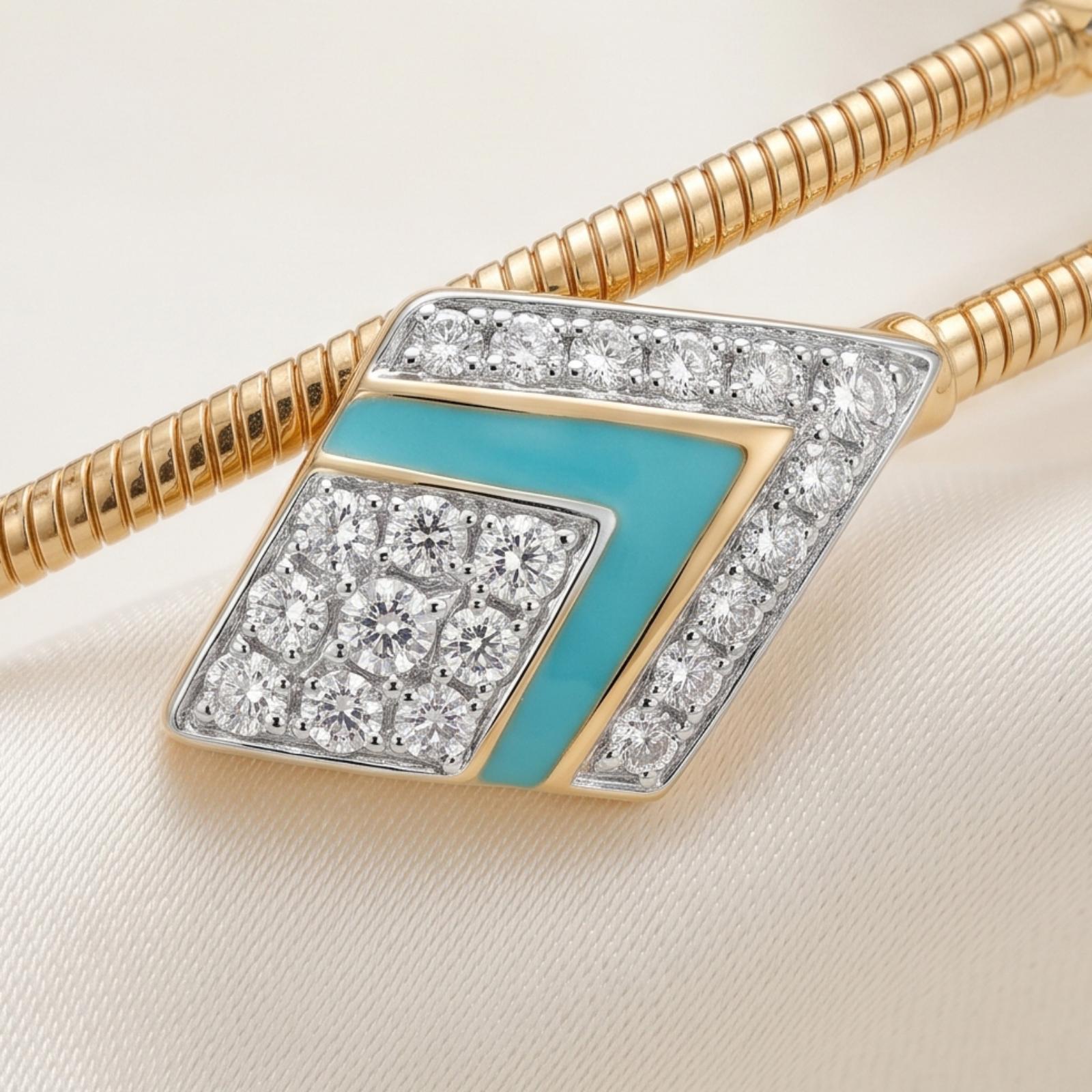 Premium Gold Diamond Bangle Featuring Elegant Craftsmanship and Beautiful Diamond Brilliance by Bafleh Jewellery - Image 2