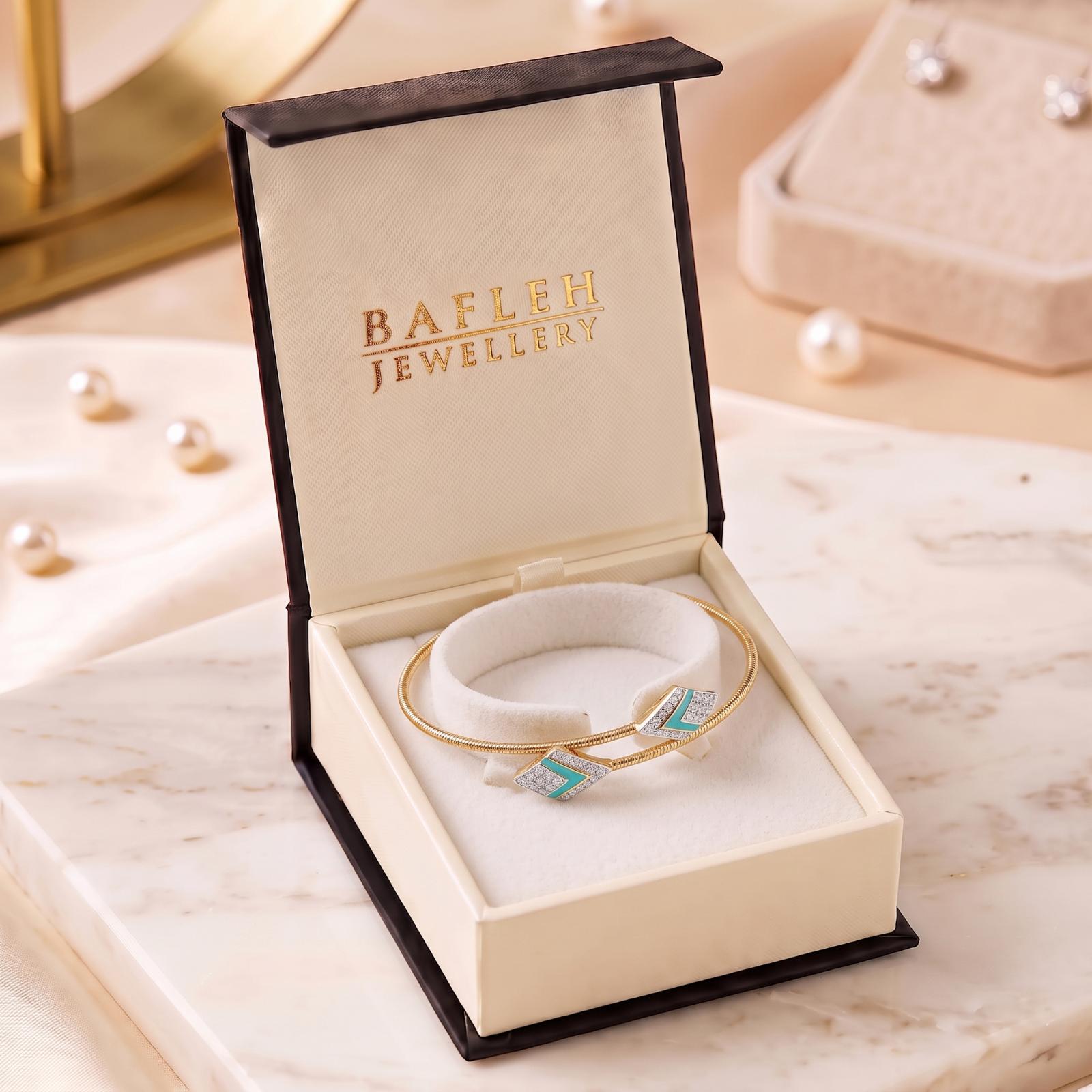 Premium Gold Diamond Bangle Featuring Elegant Craftsmanship and Beautiful Diamond Brilliance by Bafleh Jewellery - Image 6