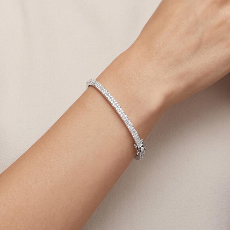 Alternative view of Exquisite Diamond Bangle Featuring Fine Gold Craftsmanship and Elegant Diamond Brilliance by Bafleh Jewellery