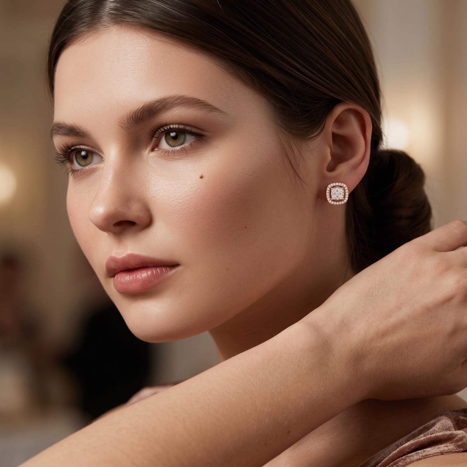 Timeless Natural Diamond Earrings in 18K Gold - Image 3