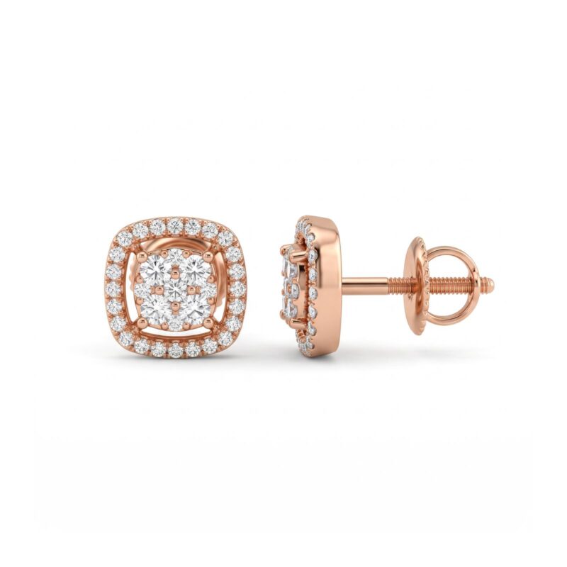 Timeless Natural Diamond Earrings in 18K Gold