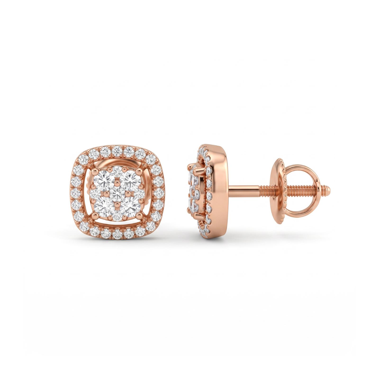 Timeless Natural Diamond Earrings in 18K Gold