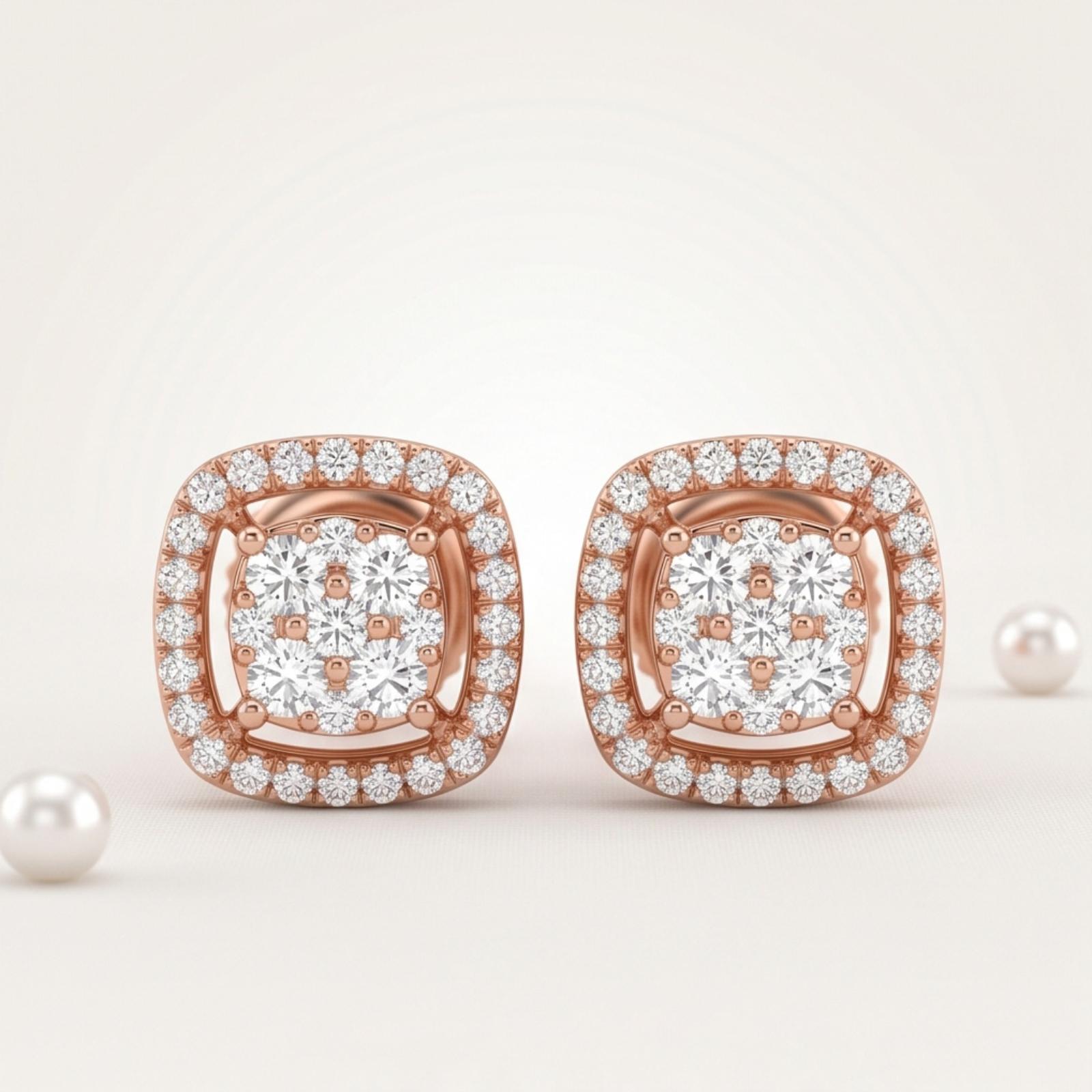 Timeless Natural Diamond Earrings in 18K Gold - Image 4