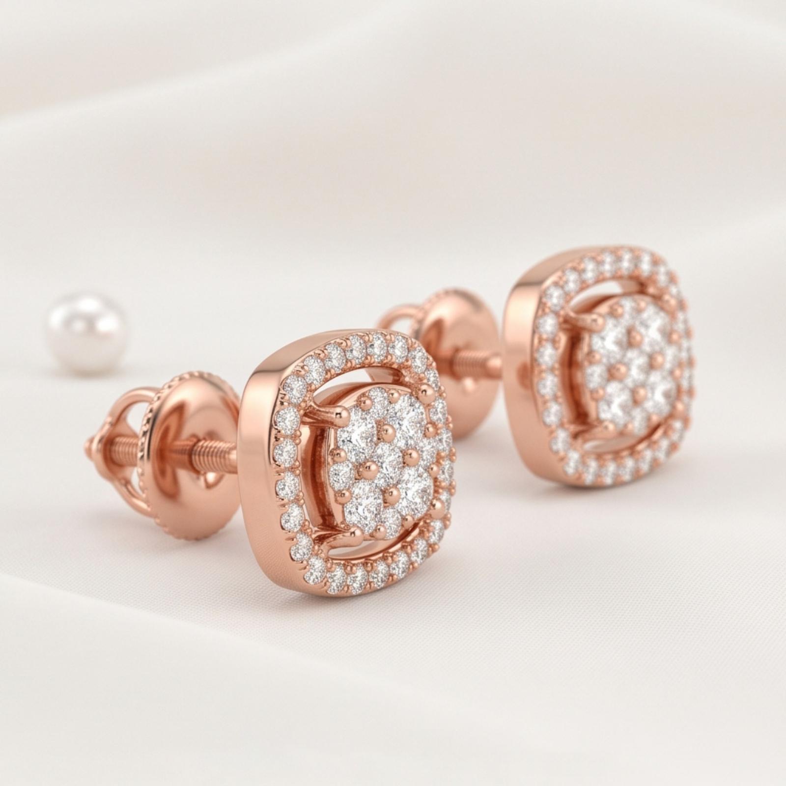 Timeless Natural Diamond Earrings in 18K Gold - Image 5