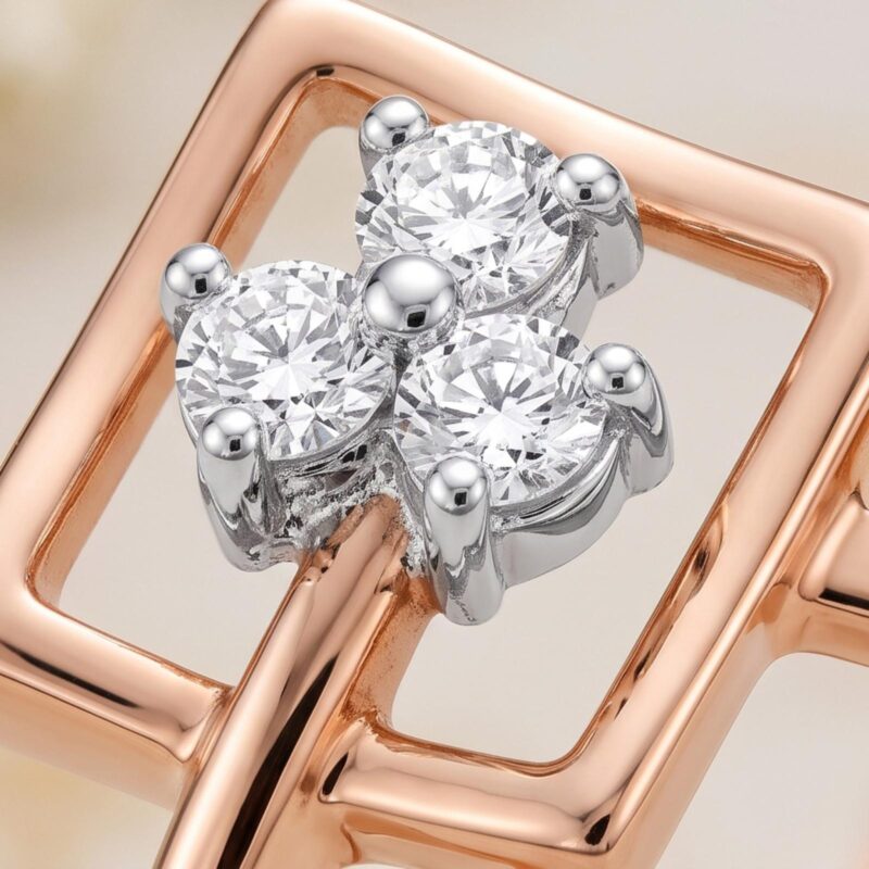 Alternative view of Dainty 18K Gold Lightweight Ring Designed With Authentic Natural Diamonds