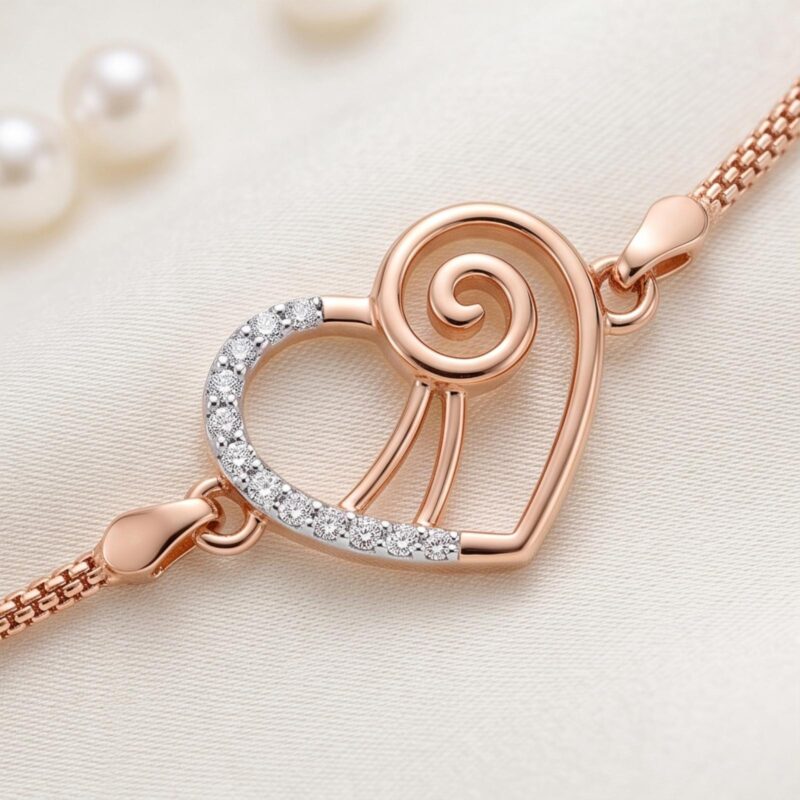 Alternative view of 18K Gold and Diamond Bracelet Featuring Elegant Craftsmanship and Sophisticated Diamond Detailing for a Distinctive Luxury Look by Bafleh Jewellery