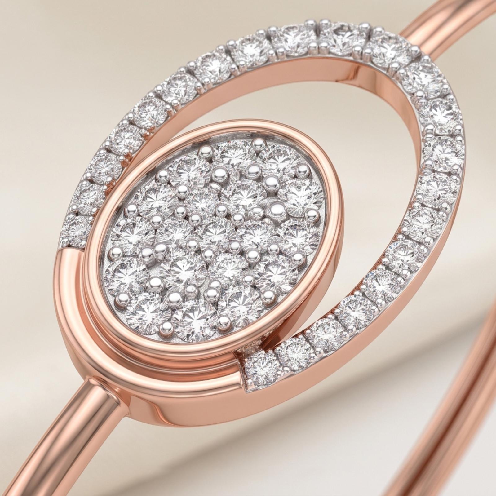 Beautiful Diamond Bangle in Fine Gold for Everyday Luxury by Bafleh Jewellery - Image 2