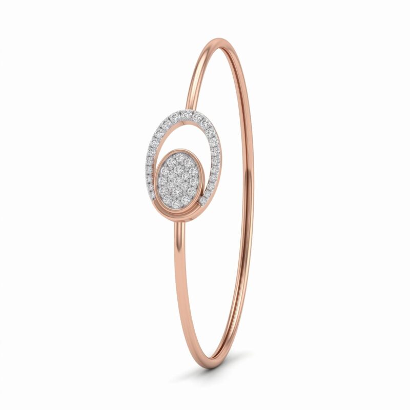 Beautiful Diamond Bangle in Fine Gold for Everyday Luxury by Bafleh Jewellery