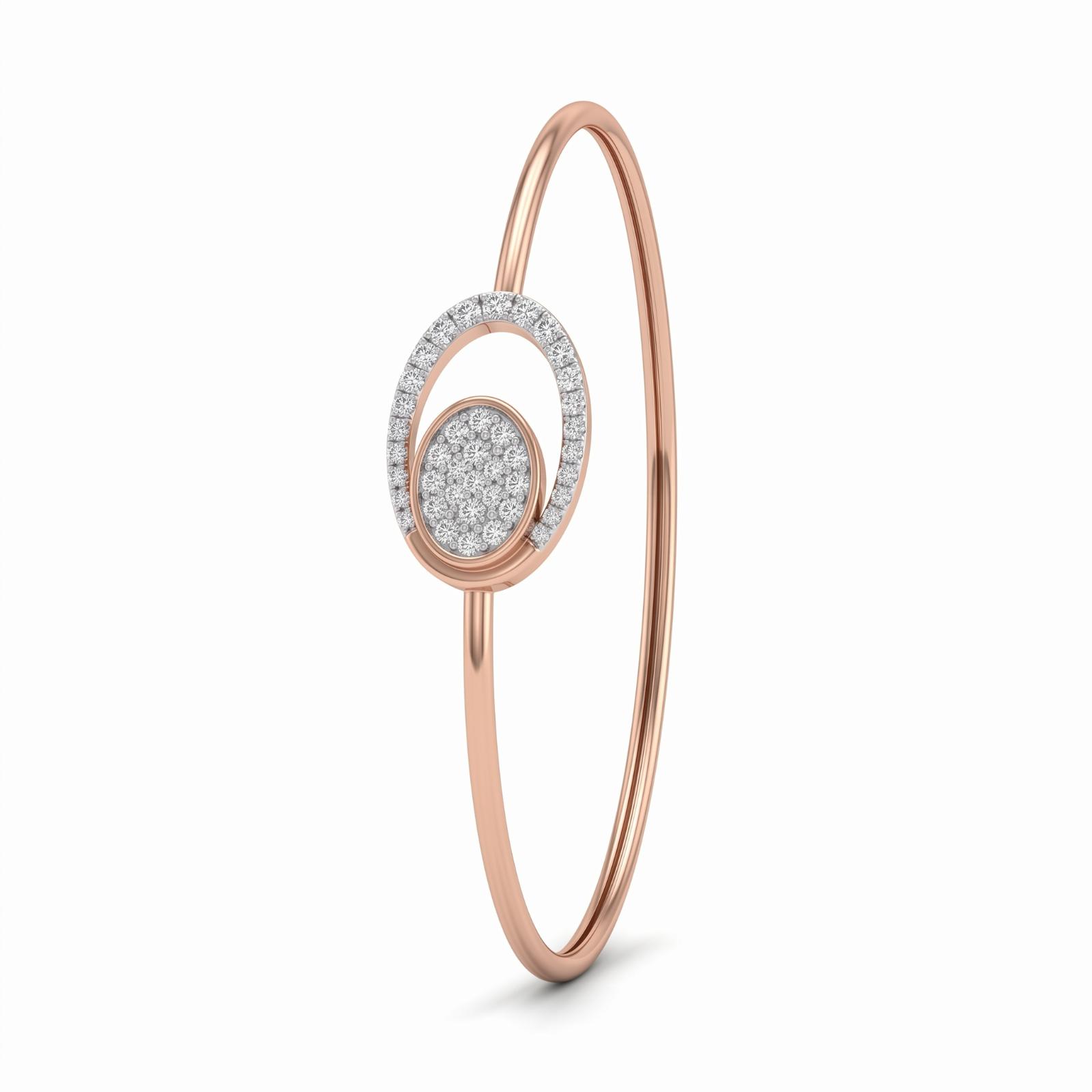 Beautiful Diamond Bangle in Fine Gold for Everyday Luxury by Bafleh Jewellery