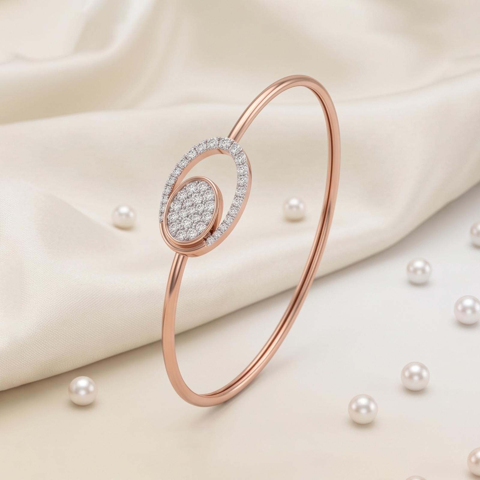 Beautiful Diamond Bangle in Fine Gold for Everyday Luxury by Bafleh Jewellery - Image 4