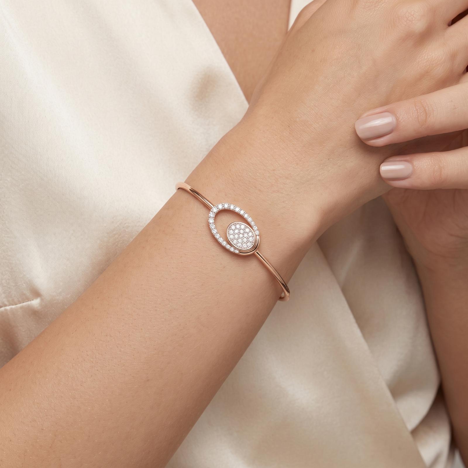 Beautiful Diamond Bangle in Fine Gold for Everyday Luxury by Bafleh Jewellery - Image 3