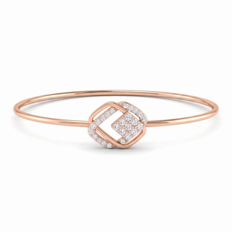 Alternative view of Exquisite Diamond Bangle Designed with Brilliant Diamond Details by Bafleh Jewellery