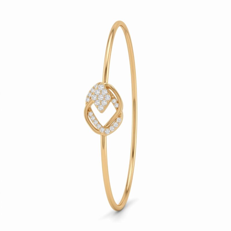 Alternative view of Premium Gold Diamond Bangle Featuring Timeless Elegance by Bafleh Jewellery