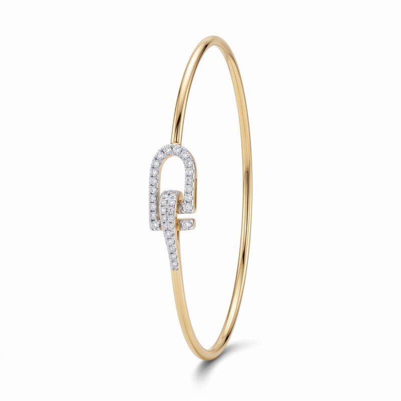 Elegant Diamond Bangle with Sparkling Diamonds Crafted to Enhance Your Grace and Personal Style by Bafleh Jewellery