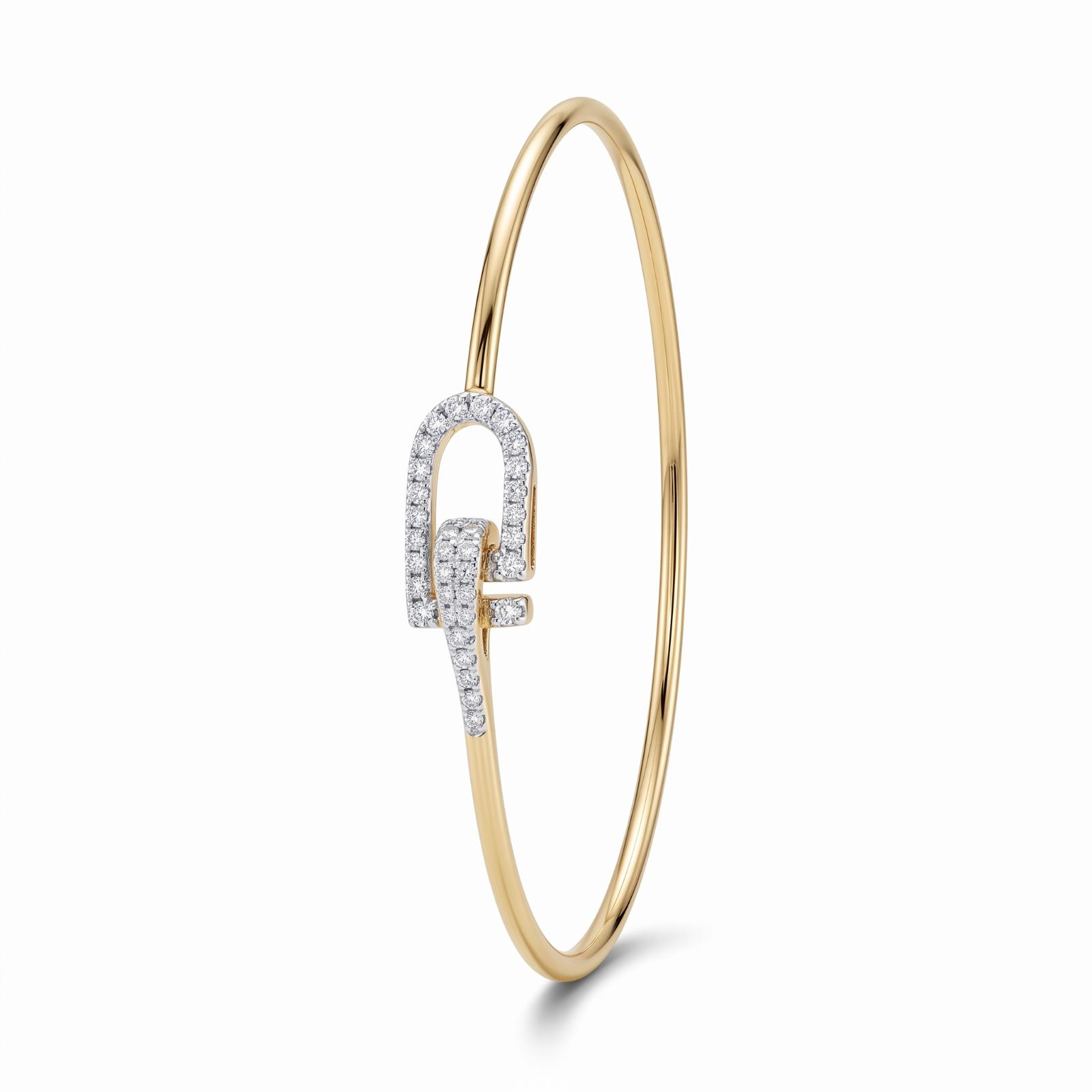 Elegant Diamond Bangle with Sparkling Diamonds Crafted to Enhance Your Grace and Personal Style by Bafleh Jewellery