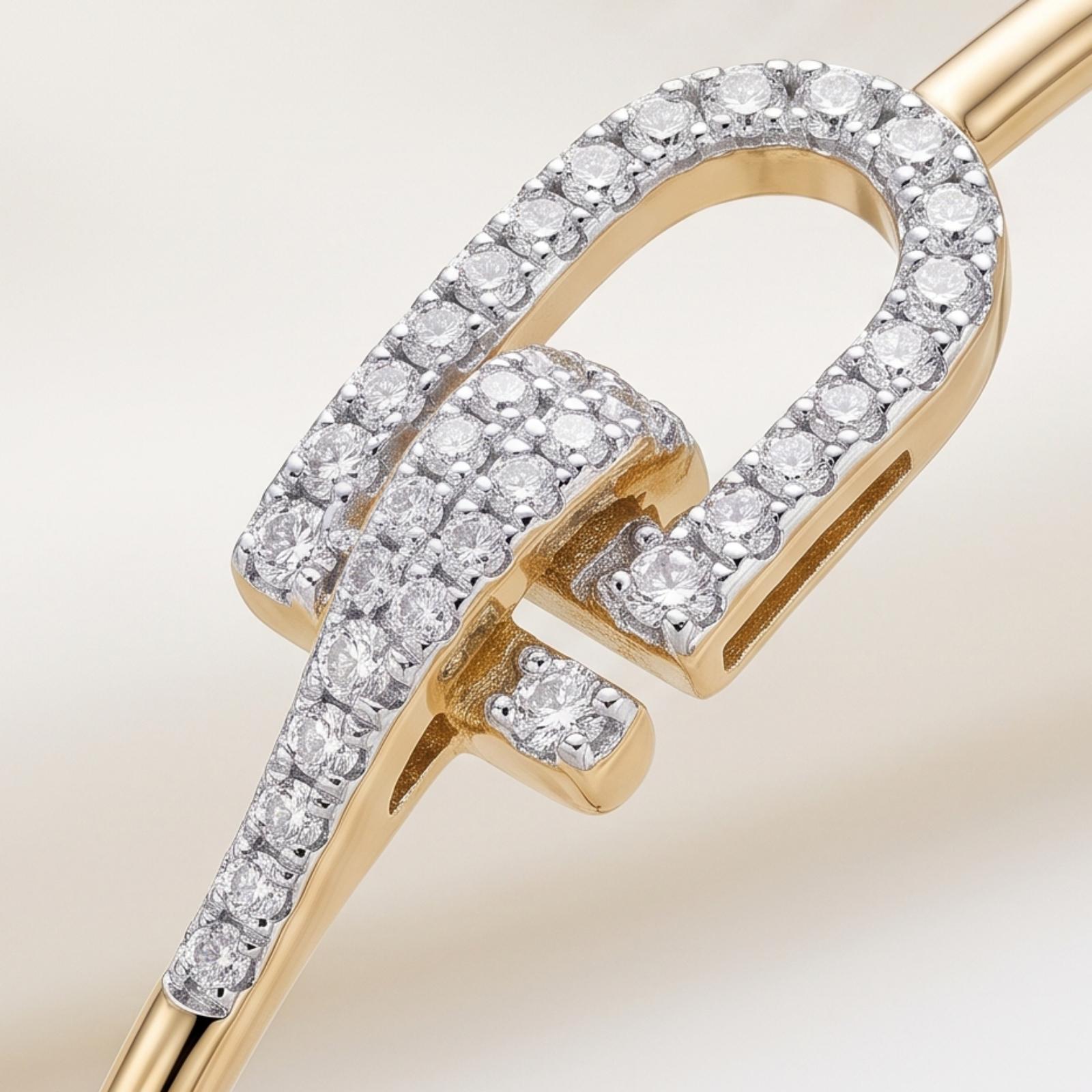 Elegant Diamond Bangle with Sparkling Diamonds Crafted to Enhance Your Grace and Personal Style by Bafleh Jewellery - Image 3