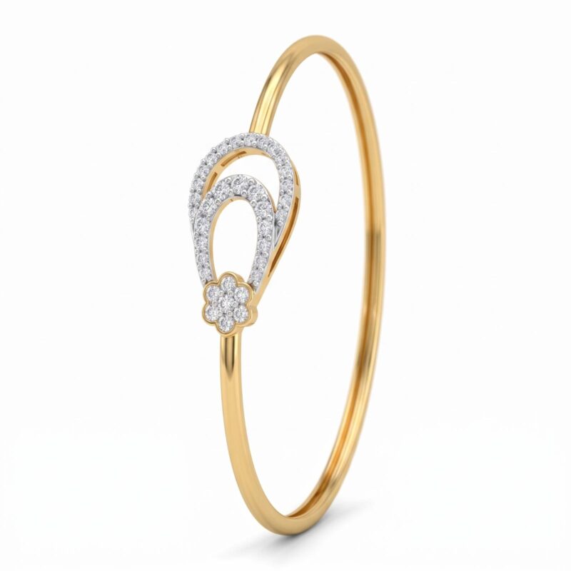 Beautiful Luxury Diamond Bangle Crafted in Fine Gold for Everyday Elegance and Special Occasions by Bafleh Jewellery