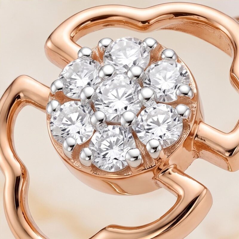 Alternative view of Luxury Lightweight 18K Gold Natural Diamond Ring Crafted For Modern Women