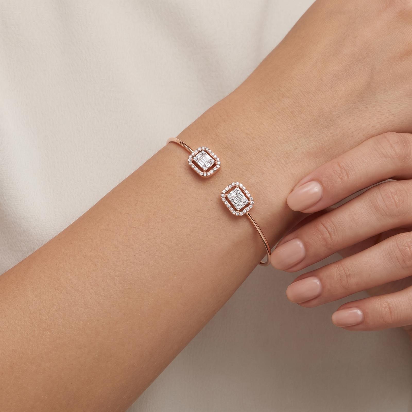 Classic Gold Diamond Bangle Designed for Women Who Appreciate Fine Jewellery by Bafleh Jewellery - Image 3