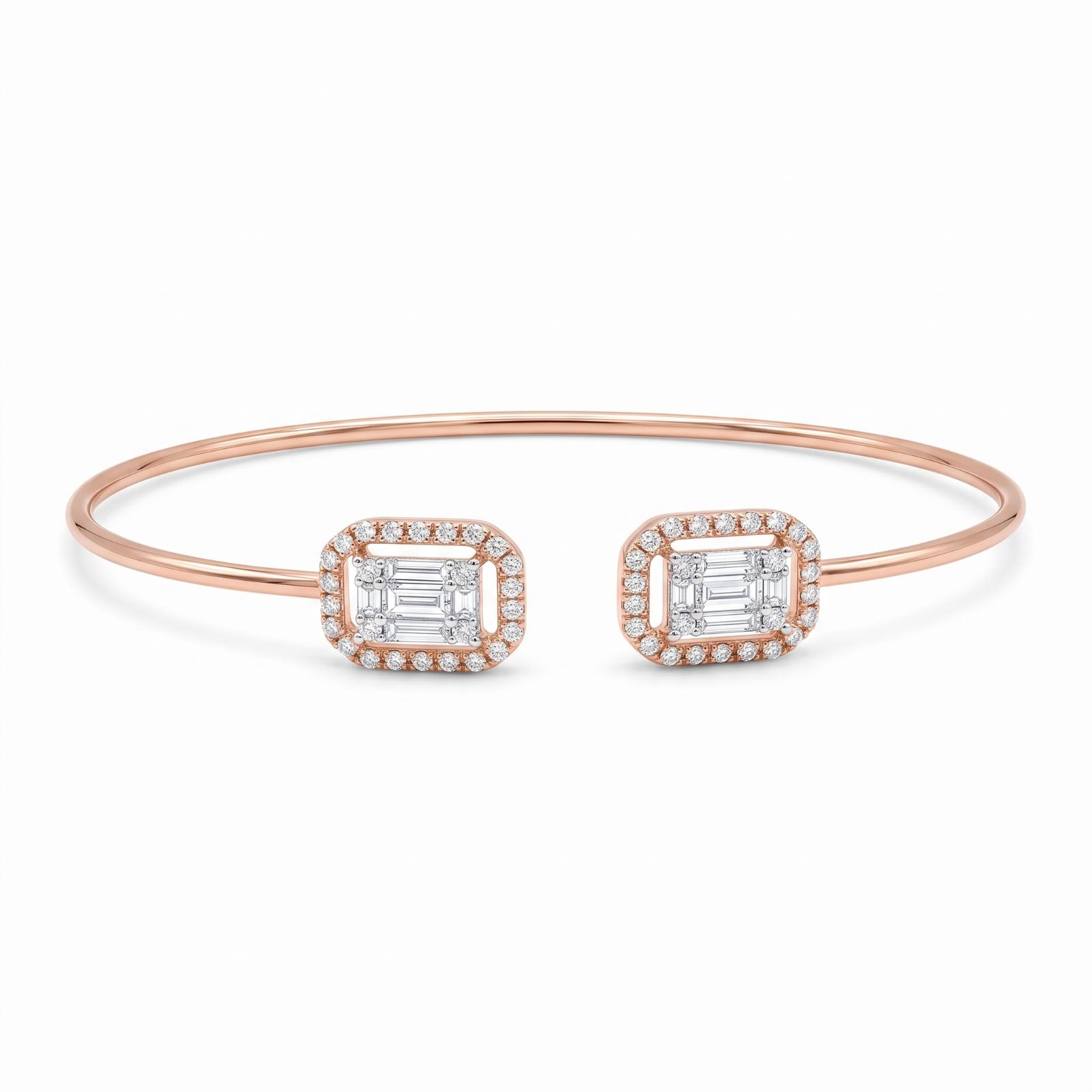Classic Gold Diamond Bangle Designed for Women Who Appreciate Fine Jewellery by Bafleh Jewellery - Image 2