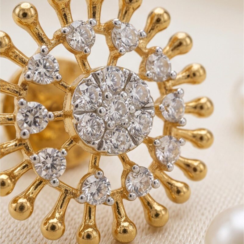 Alternative view of 18K Gold Diamond Earrings with Timeless Appeal