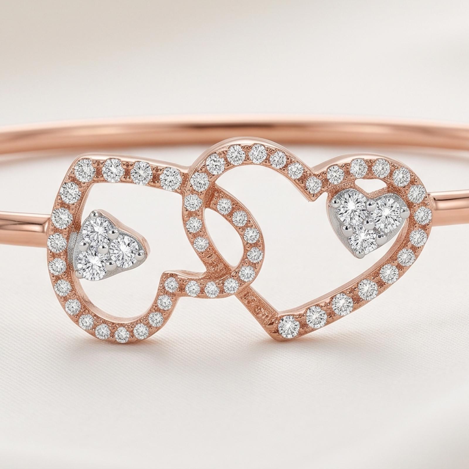 Stunning Gold Diamond Bangle Created with Exceptional Craftsmanship and Sparkling Diamond Beauty by Bafleh Jewellery - Image 2