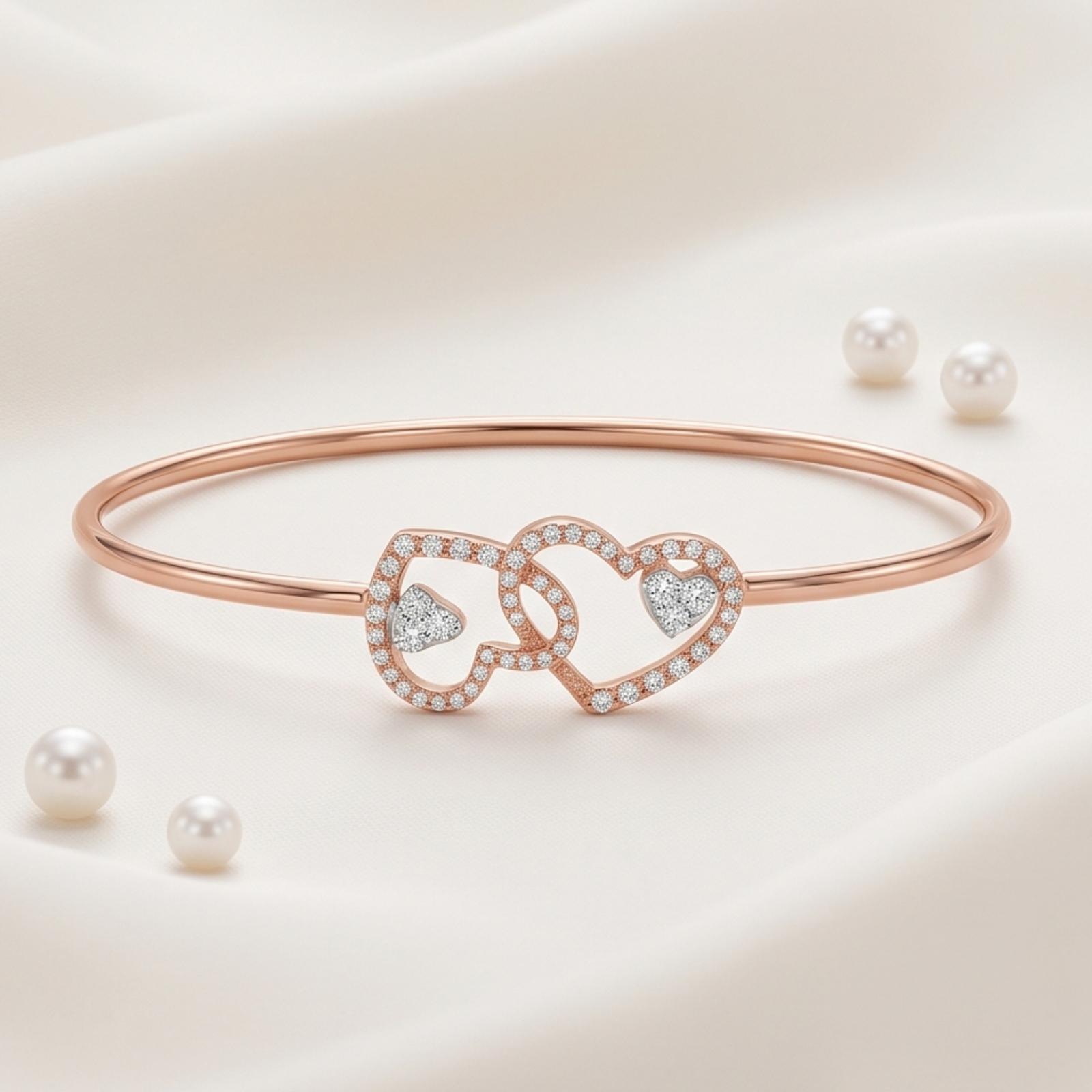 Stunning Gold Diamond Bangle Created with Exceptional Craftsmanship and Sparkling Diamond Beauty by Bafleh Jewellery - Image 5