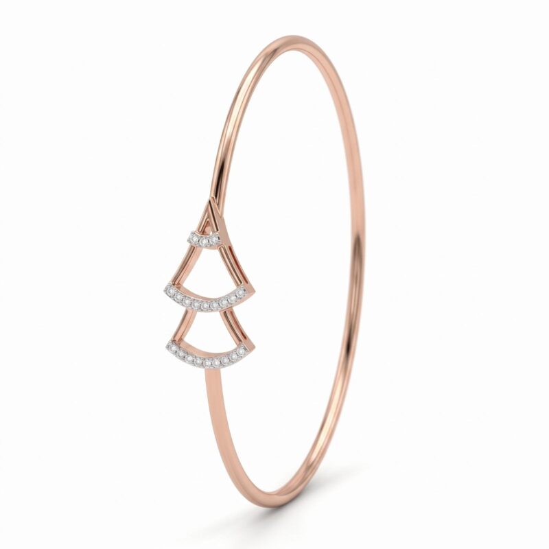 Premium Gold Diamond Bangle Created for Sophisticated Style and Lasting Jewellery Elegance by Bafleh Jewellery