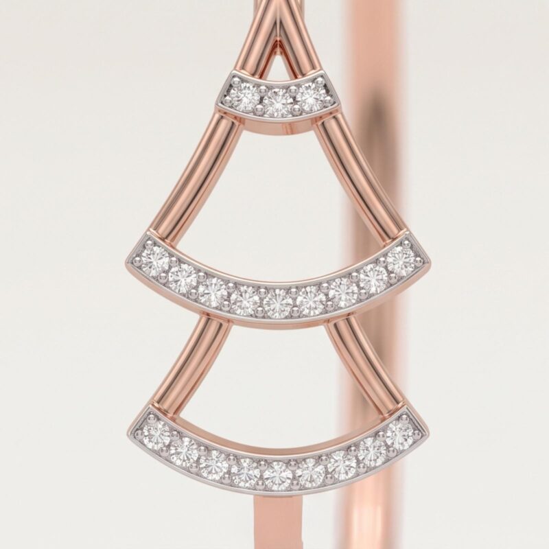 Alternative view of Premium Gold Diamond Bangle Created for Sophisticated Style and Lasting Jewellery Elegance by Bafleh Jewellery