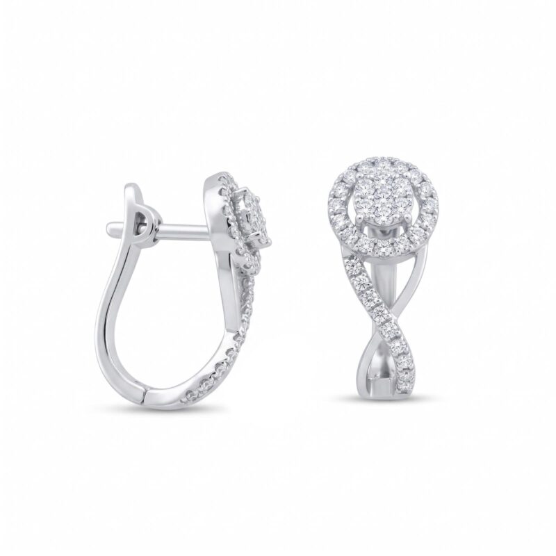 Sophisticated Gold & Diamond Earrings