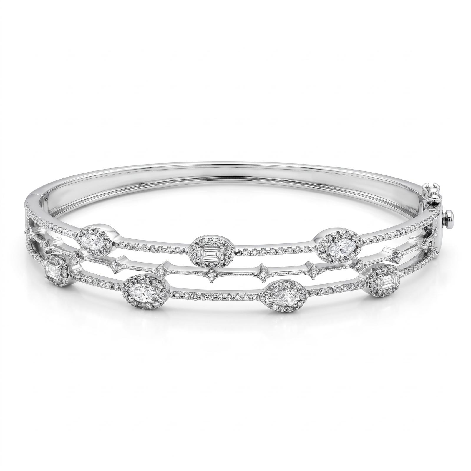 Exquisite Gold Diamond Bangle Designed with Refined Details for Modern Women by Bafleh Jewellery - Image 6