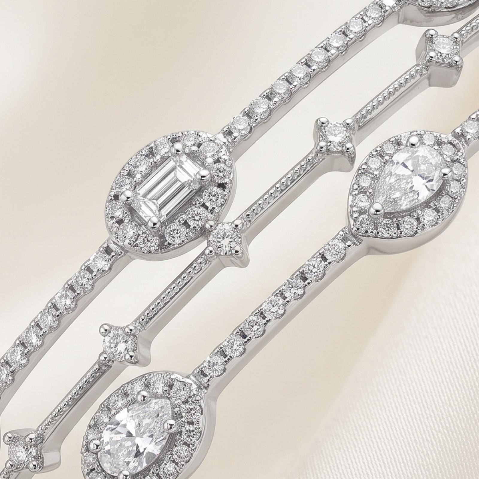 Exquisite Gold Diamond Bangle Designed with Refined Details for Modern Women by Bafleh Jewellery - Image 2