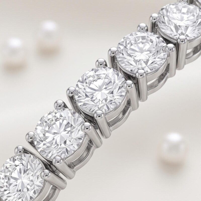 Alternative view of Stunning 18K Gold and Diamond Bracelet Created for Graceful and Luxurious Styling