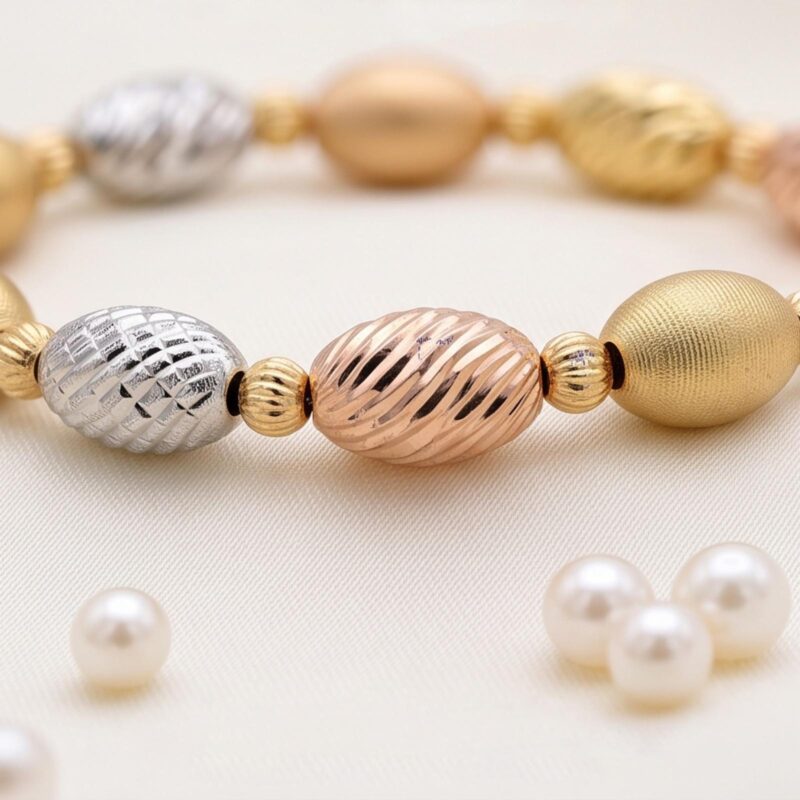 Alternative view of Elegant 18K Gold Bangle with a Beautifully Crafted Pattern Designed for Timeless Beauty and Everyday Glamour