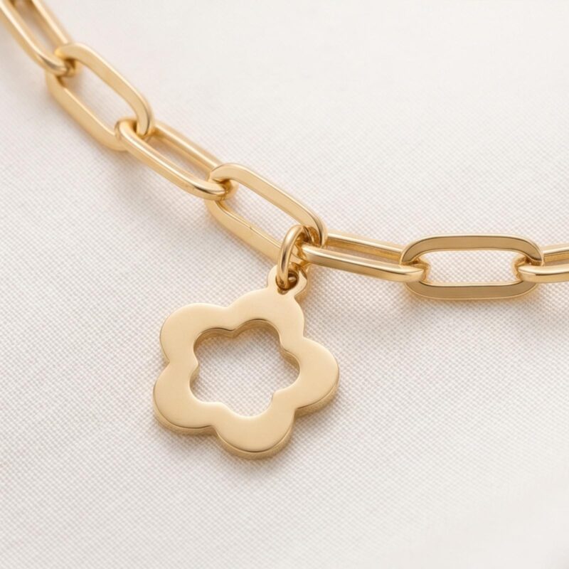 Alternative view of Beautiful Lightweight 18K Gold Bracelet Designed for Everyday Elegance at Bafleh Jewellery