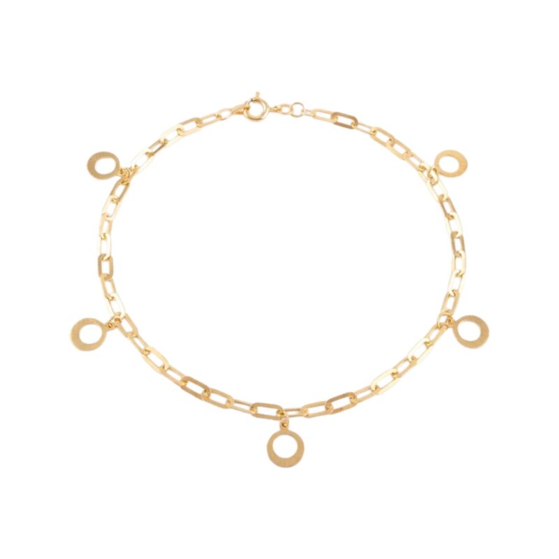 Delicate and Stylish Lightweight Bracelet Crafted in 18K Gold Available at Bafleh Jewellery