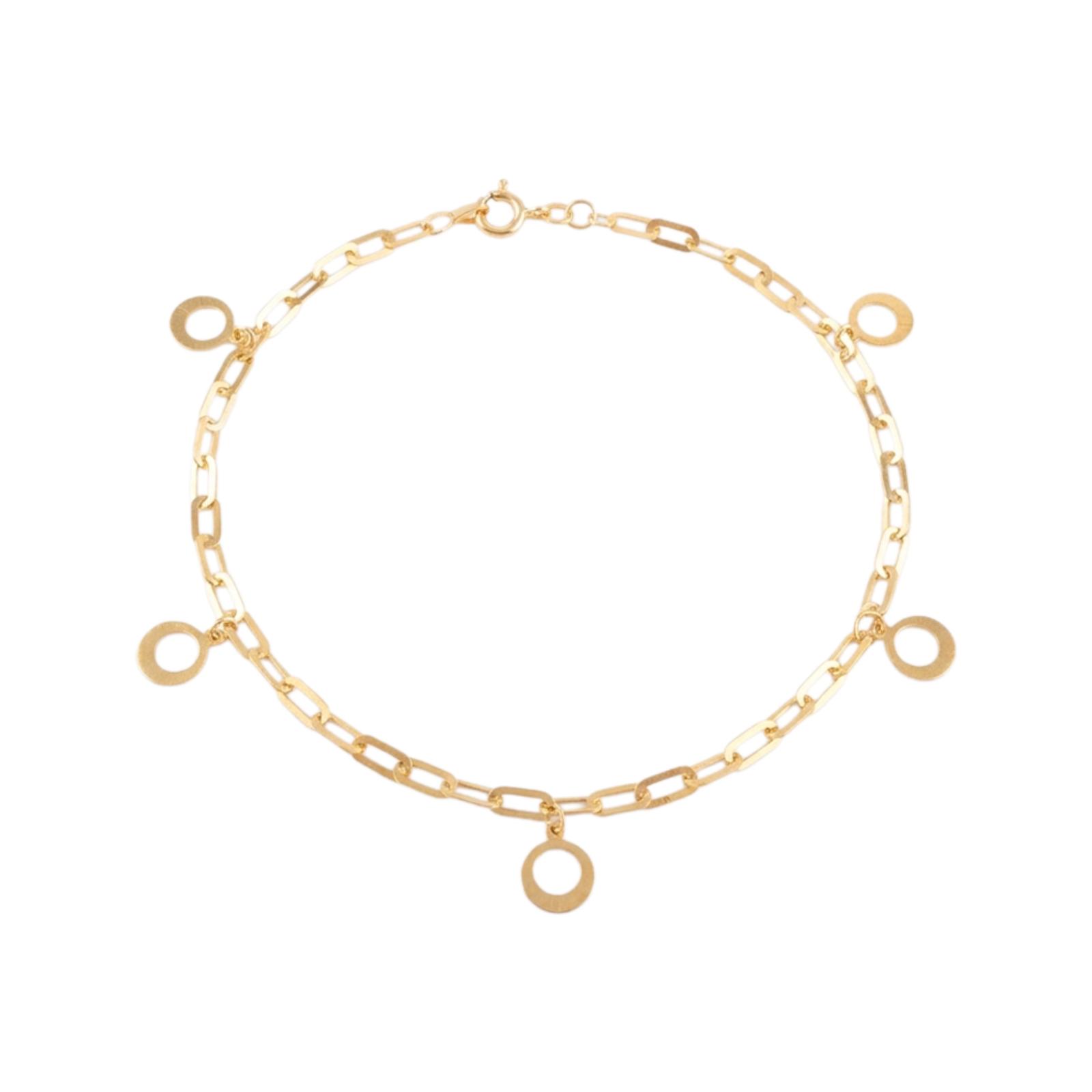 Delicate and Stylish Lightweight Bracelet Crafted in 18K Gold Available at Bafleh Jewellery
