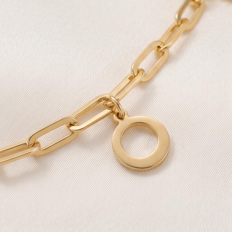 Alternative view of Delicate and Stylish Lightweight Bracelet Crafted in 18K Gold Available at Bafleh Jewellery